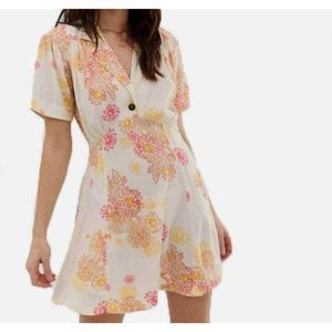 Floral Print V-Neck Dress